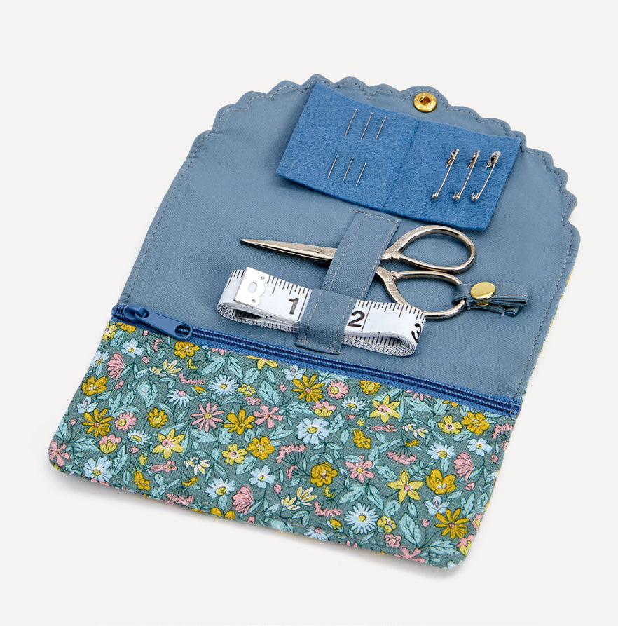 Blue Sewing Roll Kit Liberty
