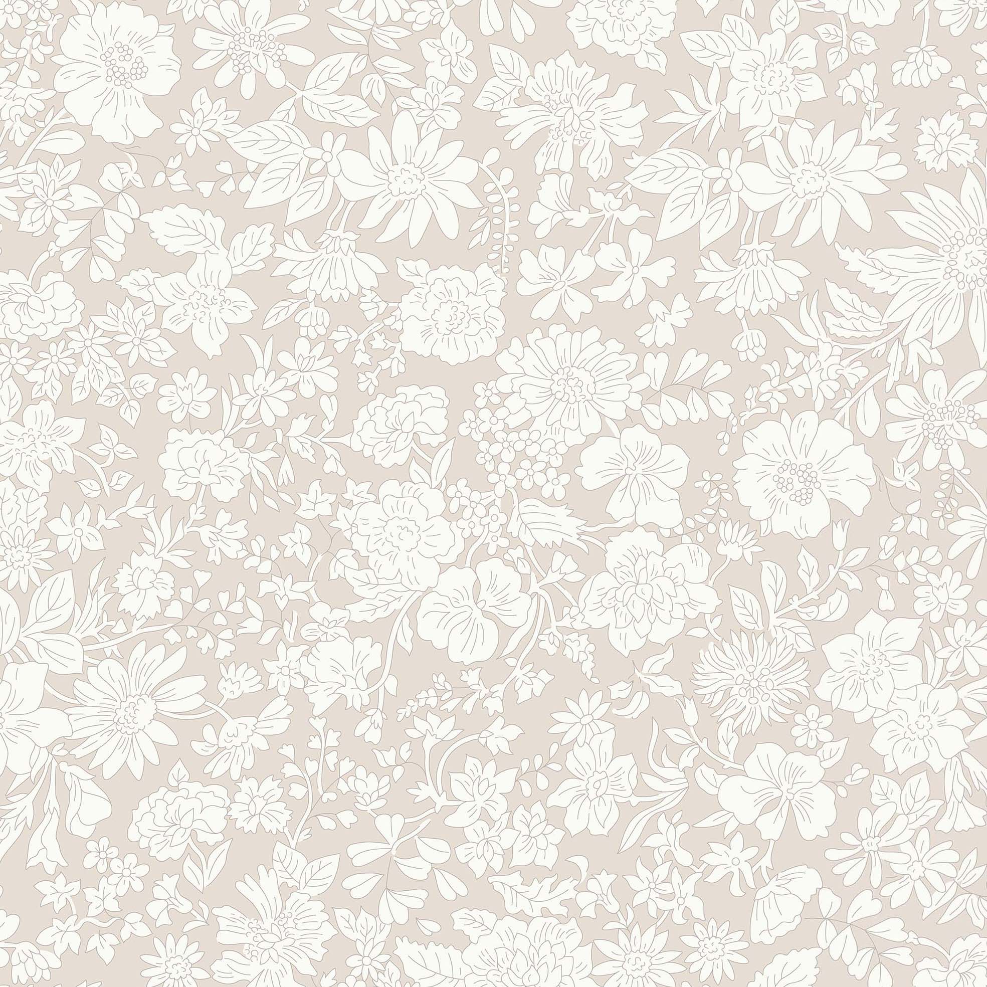Liberty Wide Back - Emily Blossom Parchment - 0.5m
