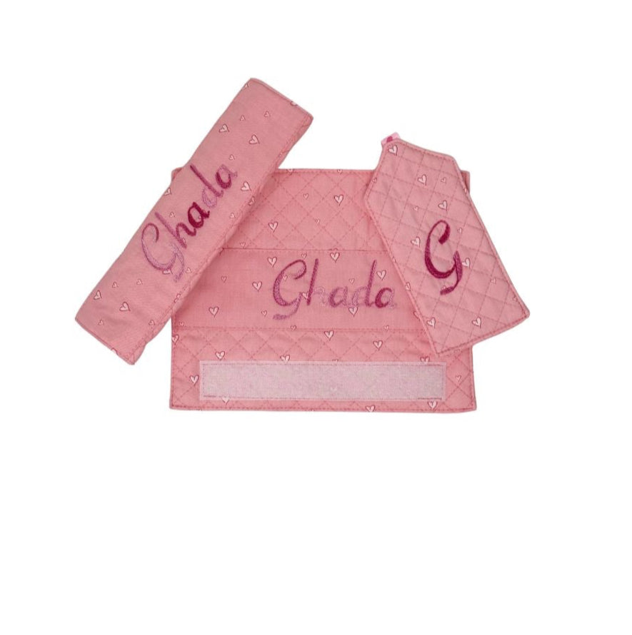 Travel Tag Set - Pink Heart