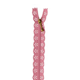 Lace Zipper 14" - Flamingo