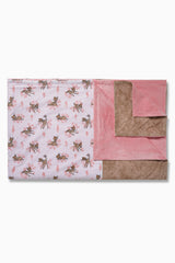 Twin Size Blanket - Bambi & Thumper in Brown