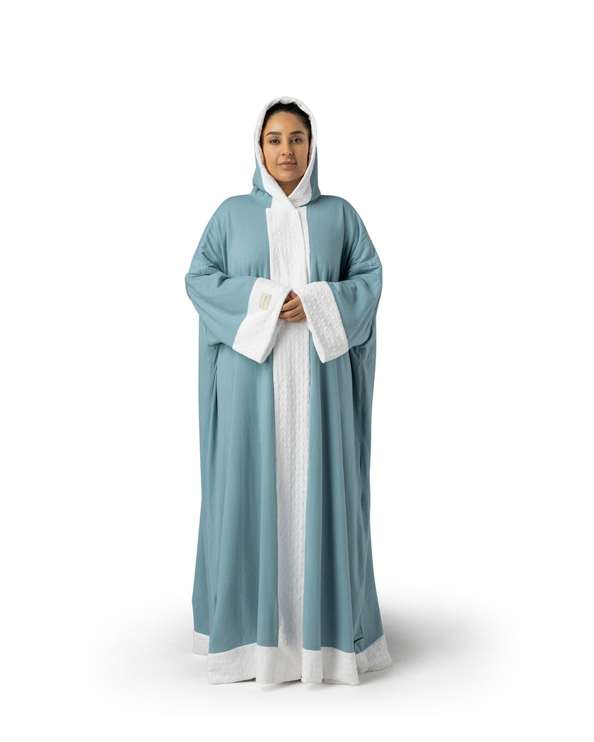 Winter Bisht - Blue Solid