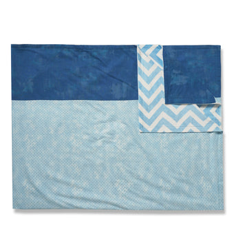 Blanket - Blue Chevron