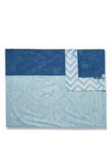 Lap Size Blanket - Blue Chevron