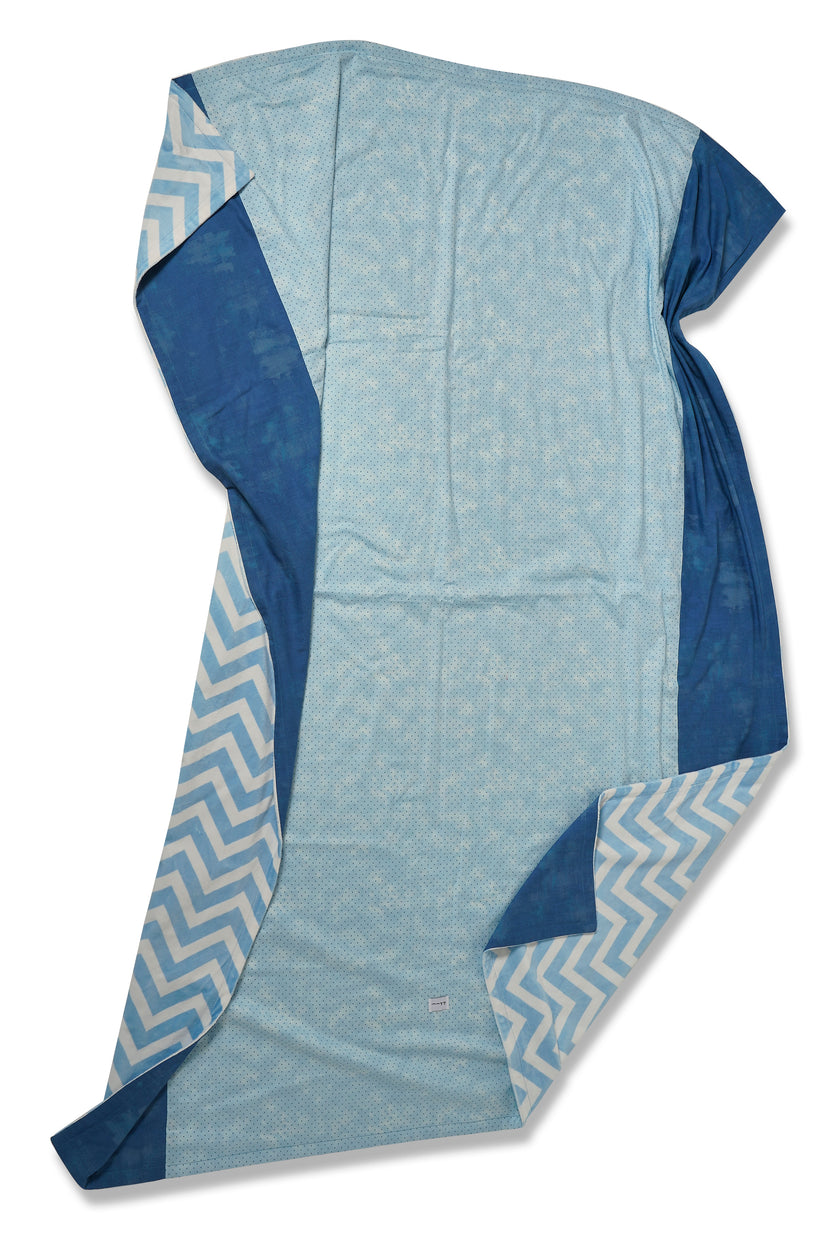 Blanket - Blue Chevron