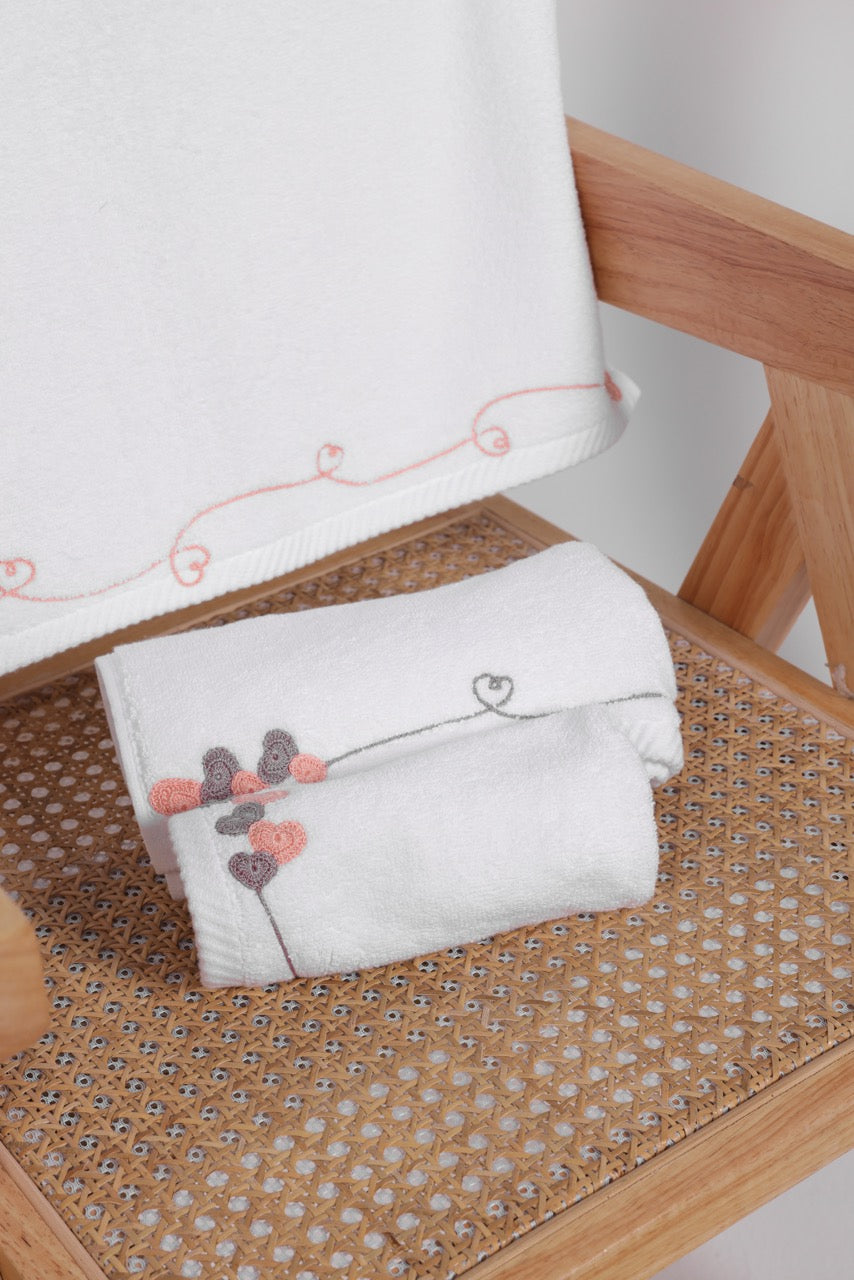 Towel Set - Pink Hearts