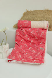 Lap Size Blanket - Fuchsia Bouquets