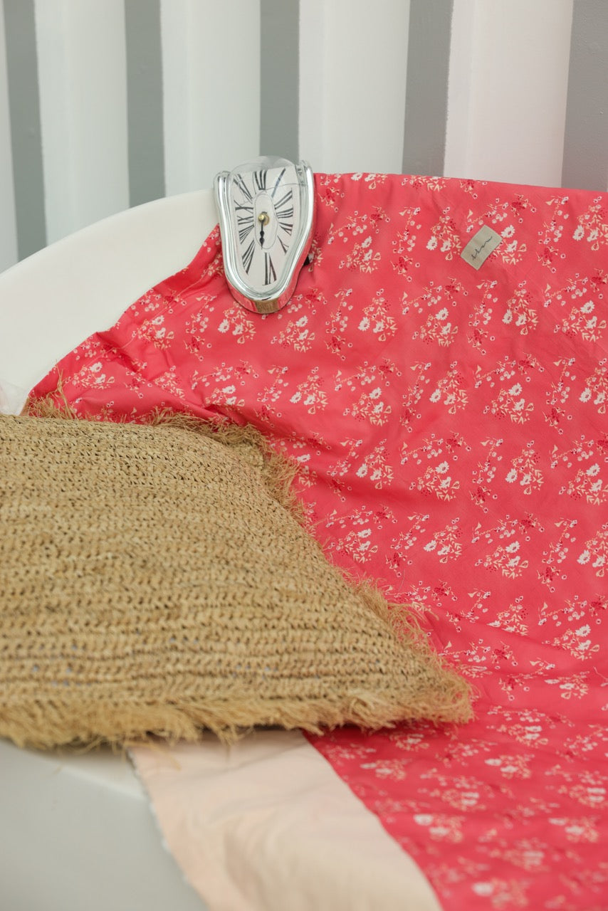 Lap Size Blanket - Fuchsia Bouquets