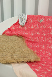 Lap Size Blanket - Fuchsia Bouquets