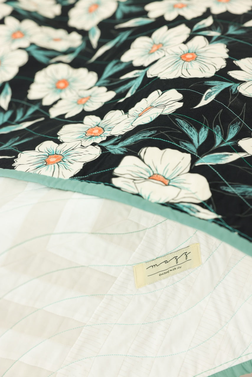 Lap Size - Midnight Bloom Quilt