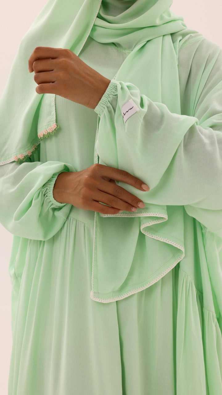 Prayer Dress - Minty Green