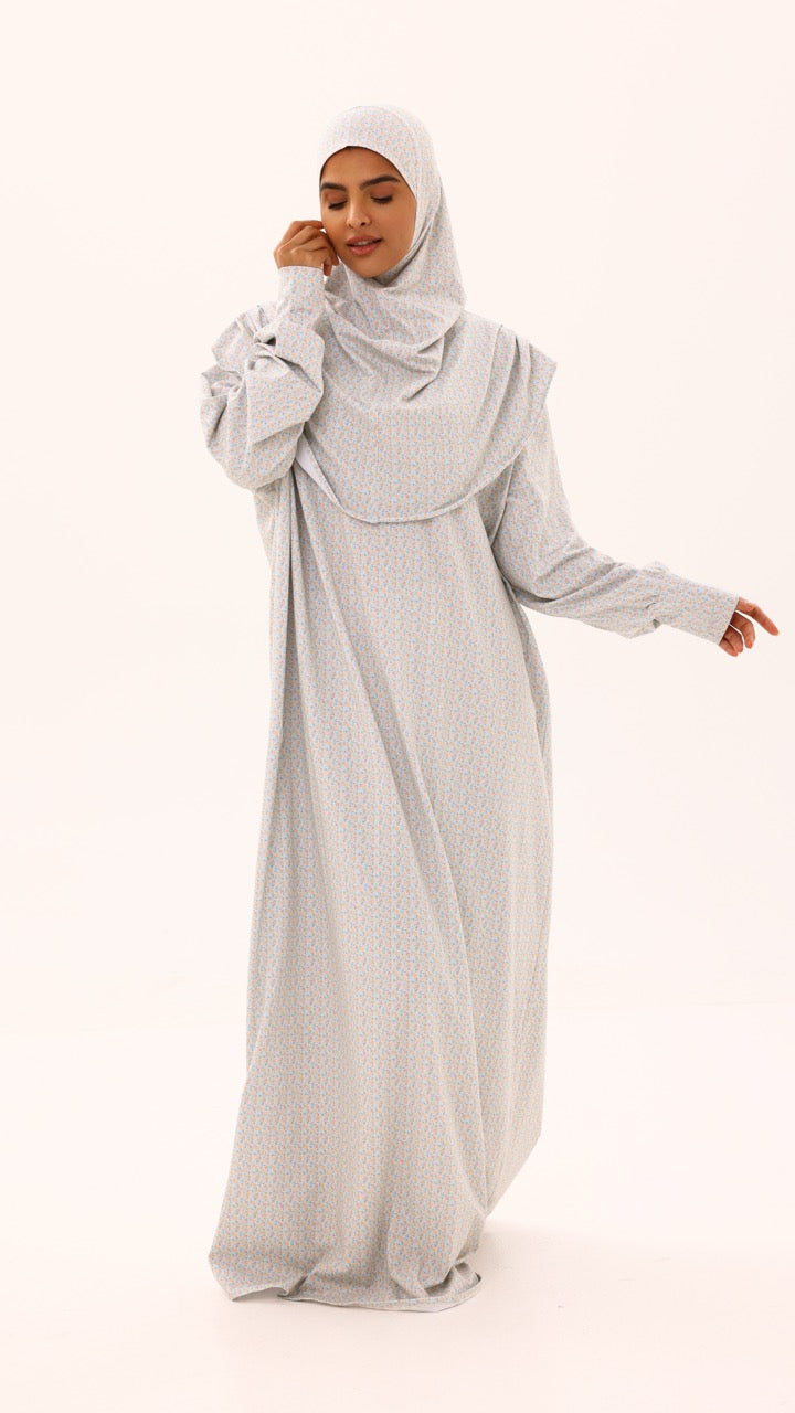 Praying Dress - Little Floral Blues