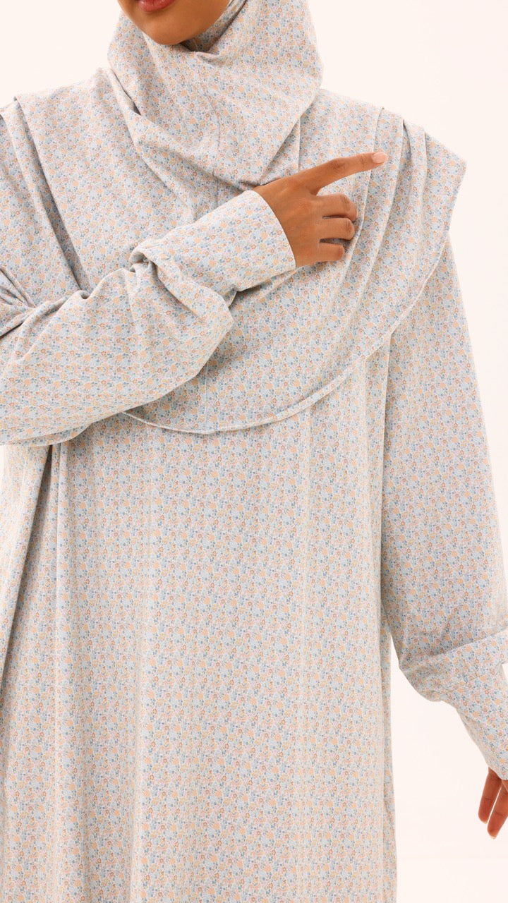 Praying Dress - Little Floral Blues