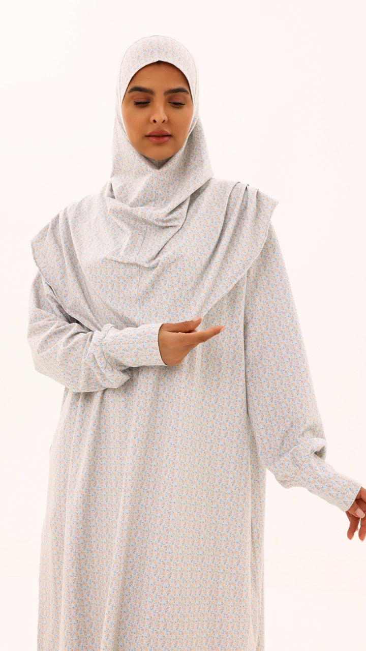 Praying Dress - Little Floral Blues