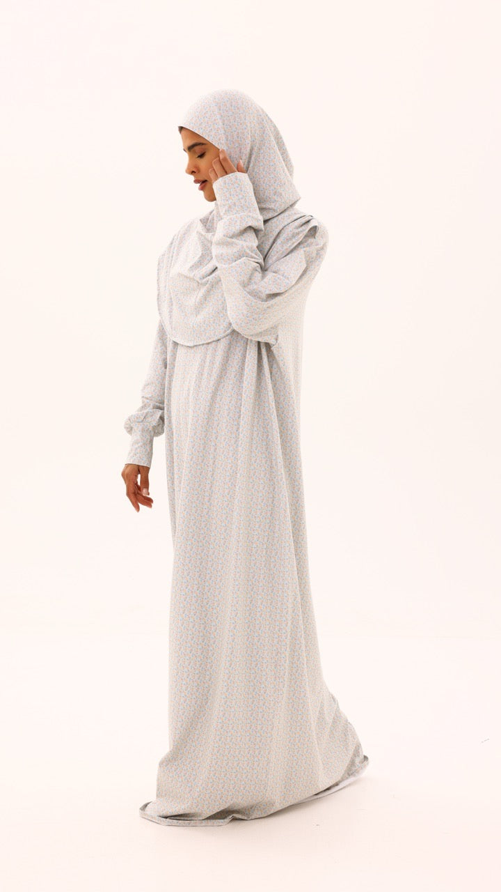 Praying Dress - Little Floral Blues