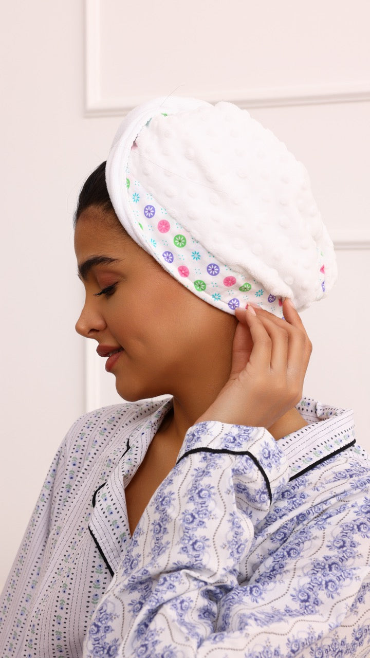 Hair Towel - Colorful Buttons