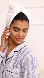 Hair Towel - Colorful Buttons