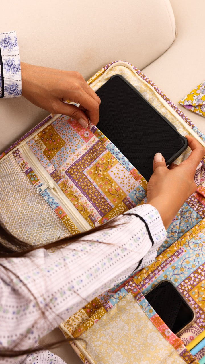 Multi-Pocket Organizer Liberty - Yellow Florals