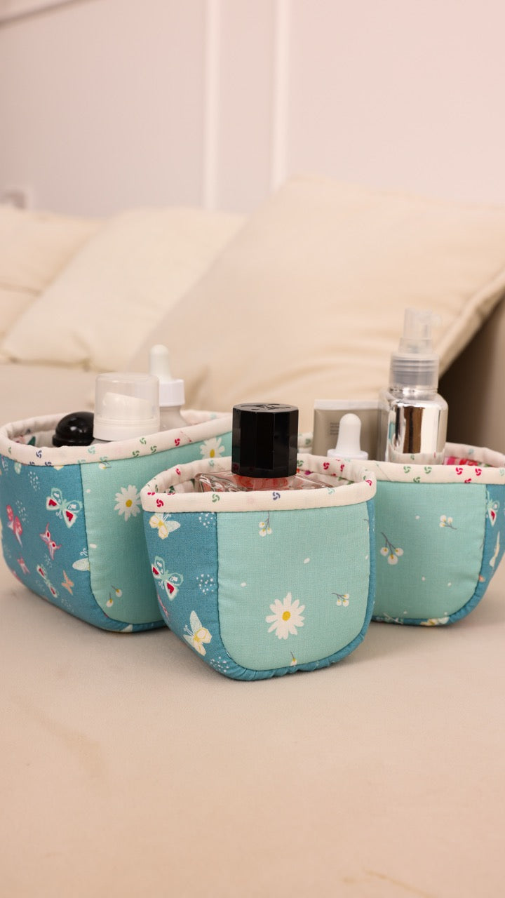 Organizing Basket Set - Blue Sunflower