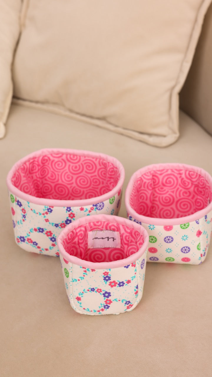 Organizing Basket Set - Loopy Florals