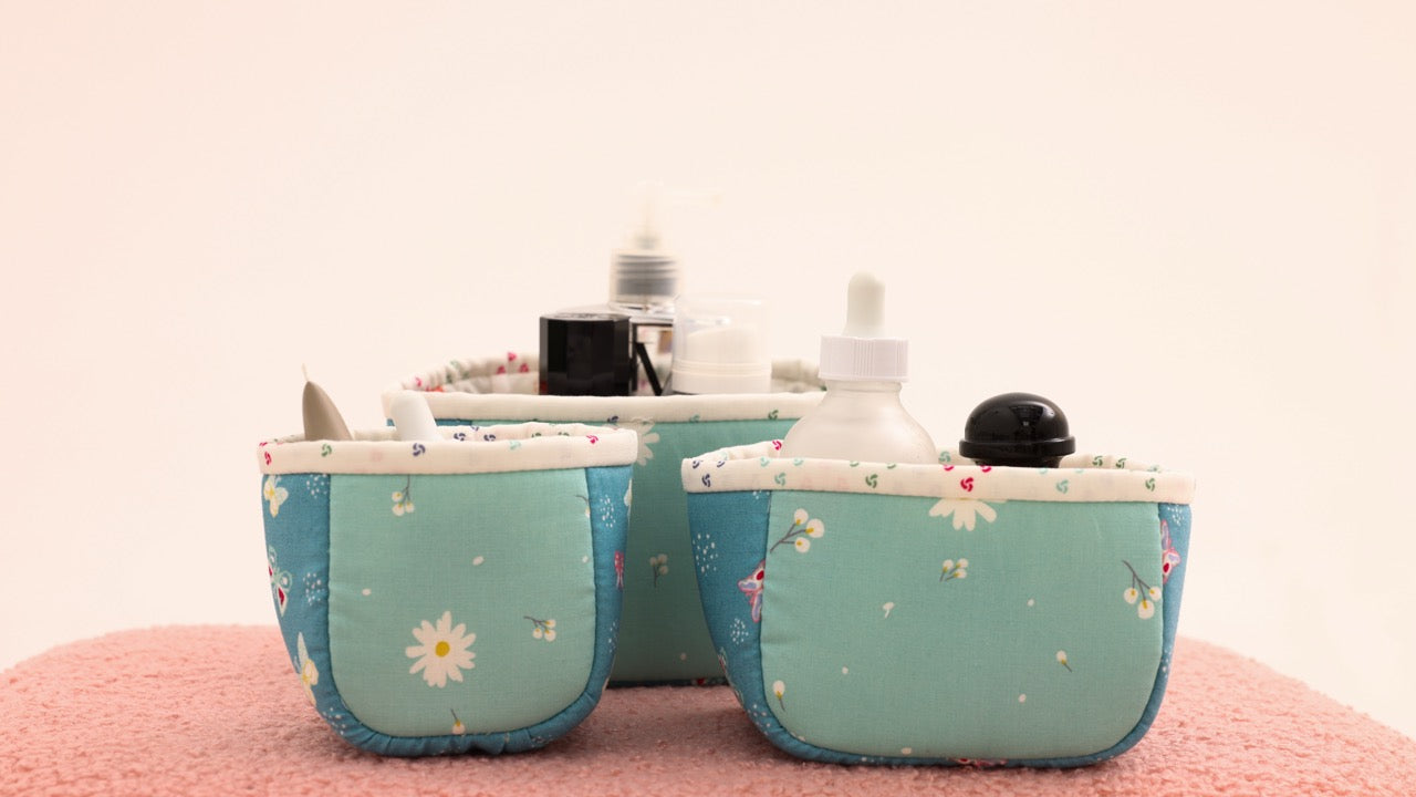 Organizing Basket Set - Blue Sunflower