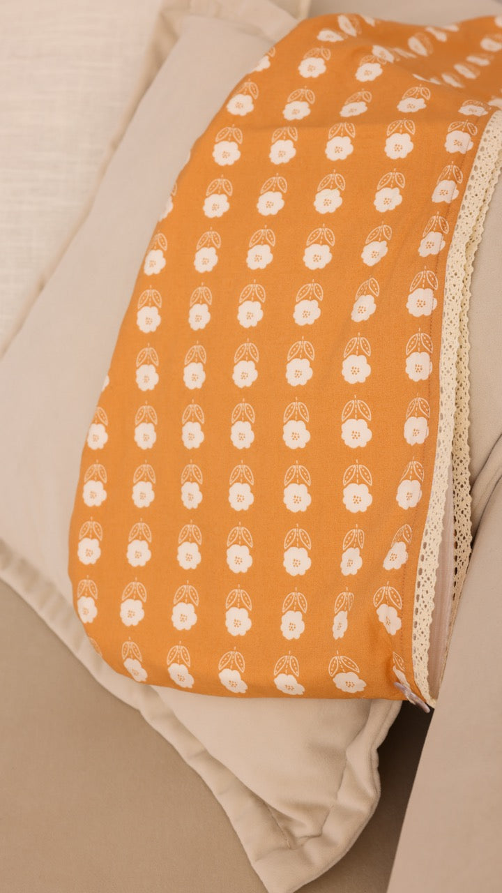 Hair Towel - Orange Flowers