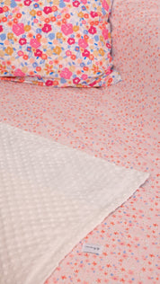 Blanket with Pillowcase - Pink Floral