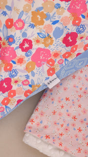 Blanket with Pillowcase - Pink Floral