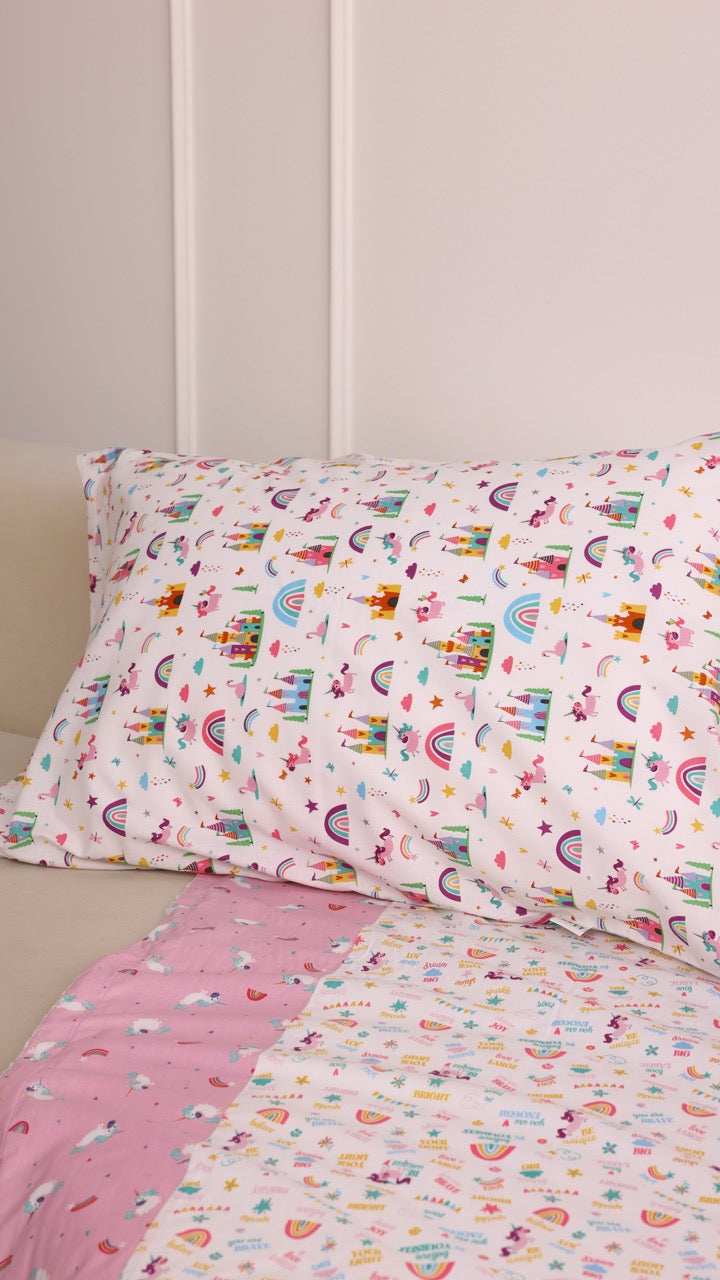 Blanket with Pillowcase - Princess Castle