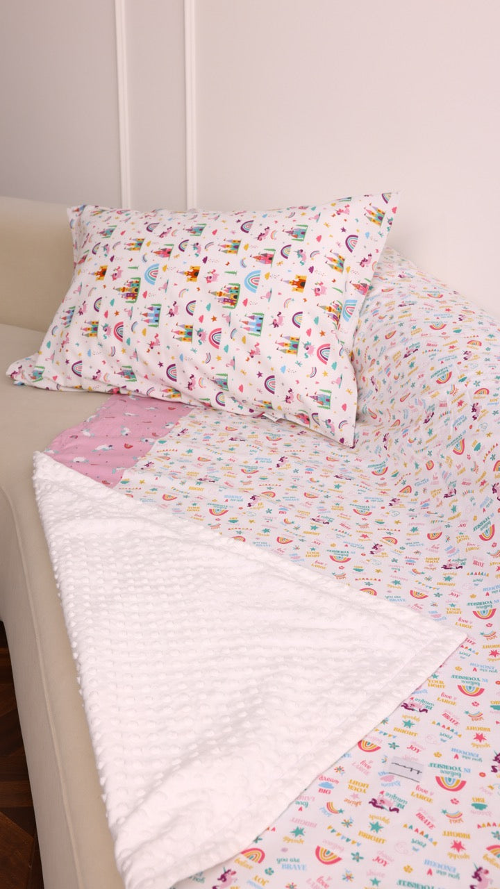 Blanket with Pillowcase - Princess Castle