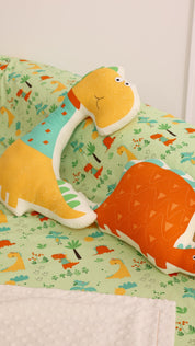 Blanket with Toy - Green Dino