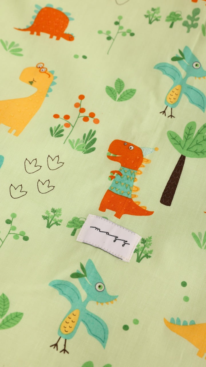 Blanket with Toy - Green Dino
