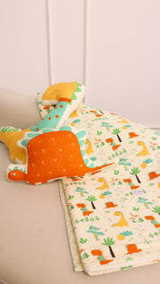 Blanket with Toy - Butter Yellow Dino