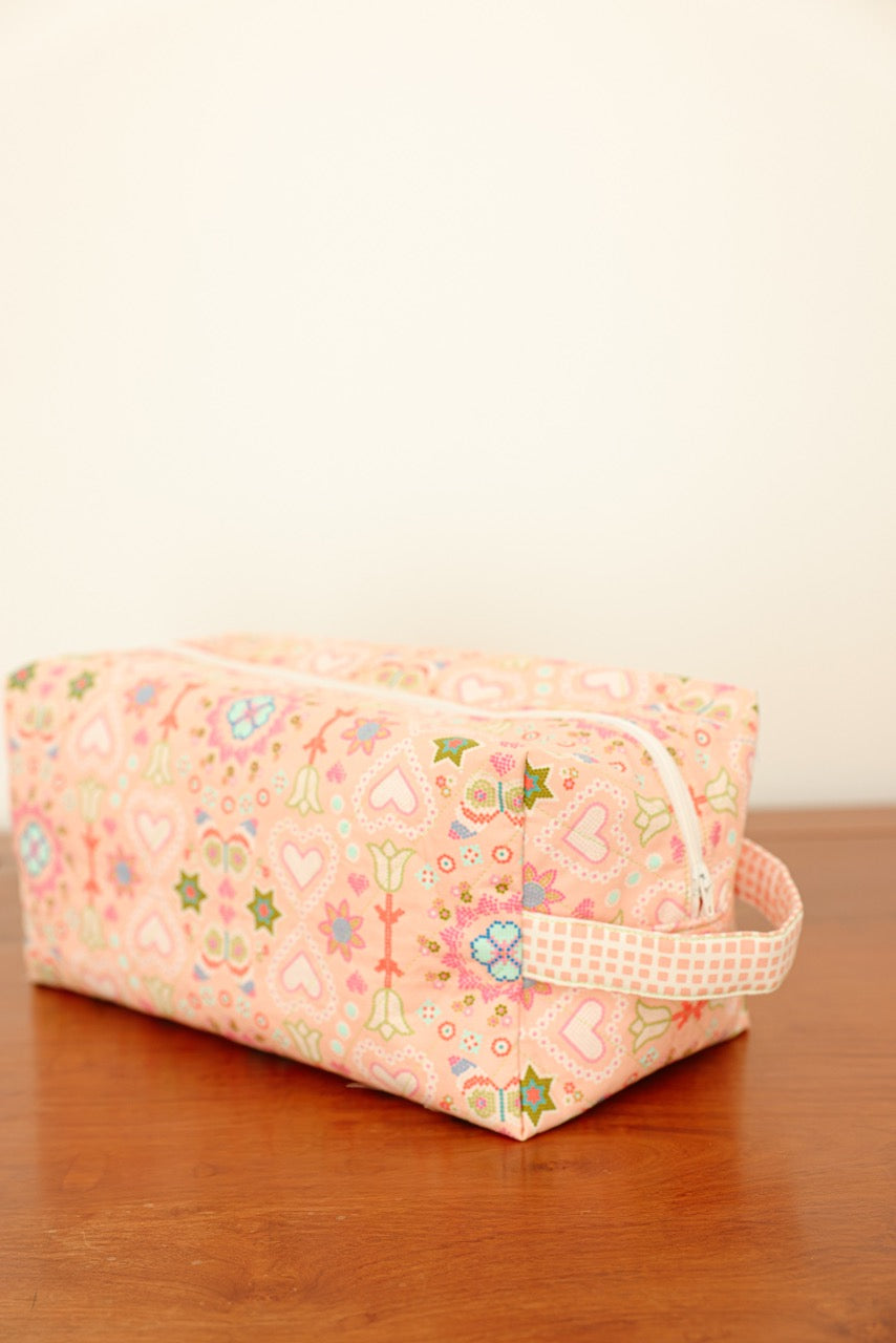 Quilted Airwrap Pouch - Hearts & Butterflies