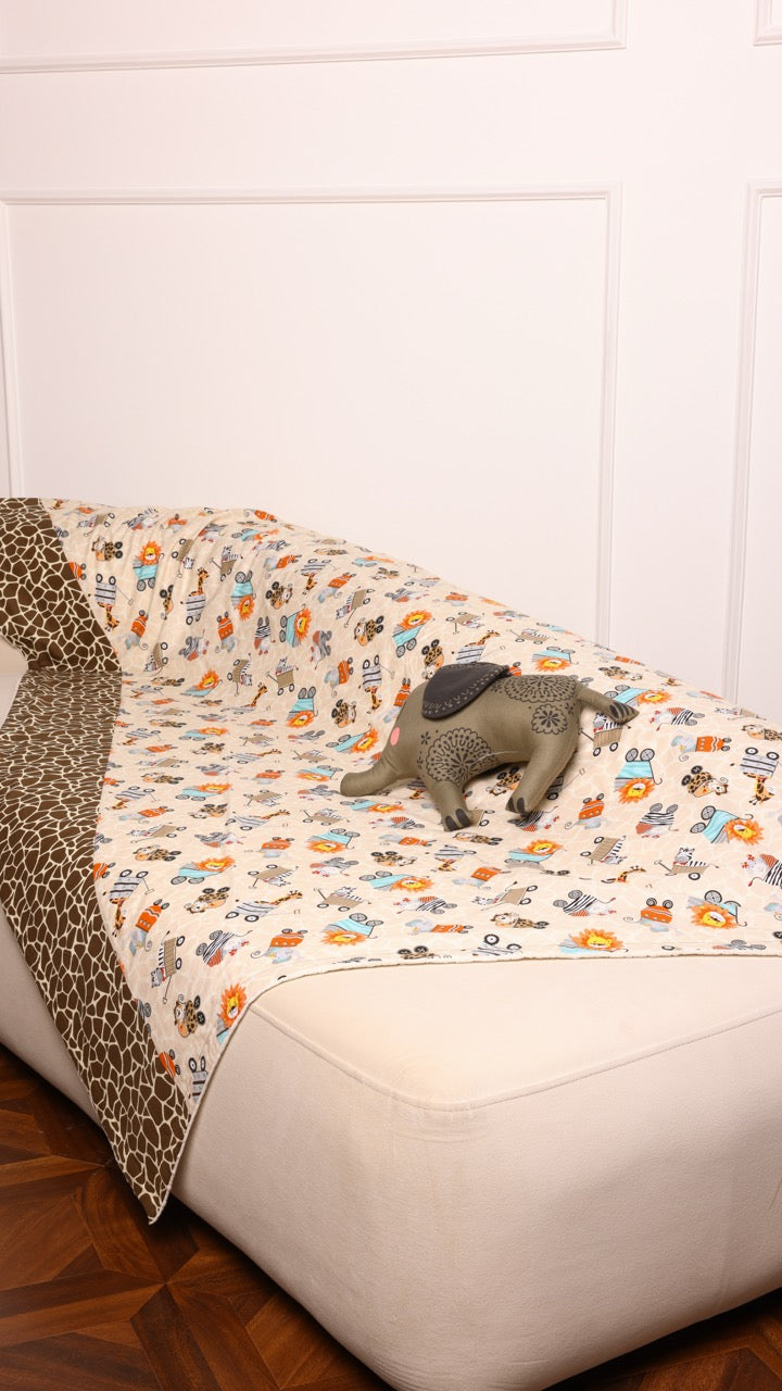 Blanket with Toy - Grey Elephant