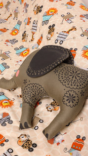 Blanket with Toy - Grey Elephant