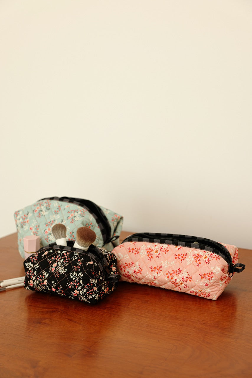 Quilted Pouch Set - Mini Meadow