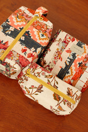 Quilted Pouch Set - Autumn Patchwork