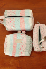 Quilted Pouch Set - Cottage Bloom Patchwork