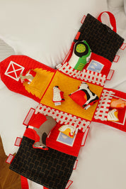 Lap Size Quilt With Toys - Farm House