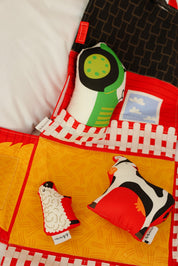Lap Size Quilt With Toys - Farm House