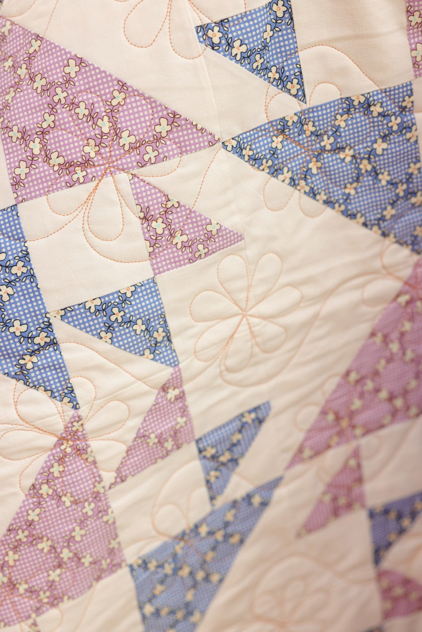 Lap Size - Triangles in Purples Quilt