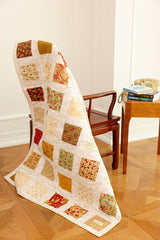 Crib Size - Brown Tone Squares Quilt