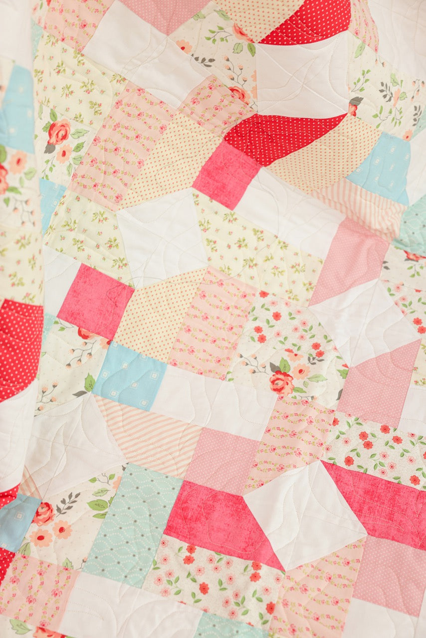 Lap Size - Pinks & Blues Quilt