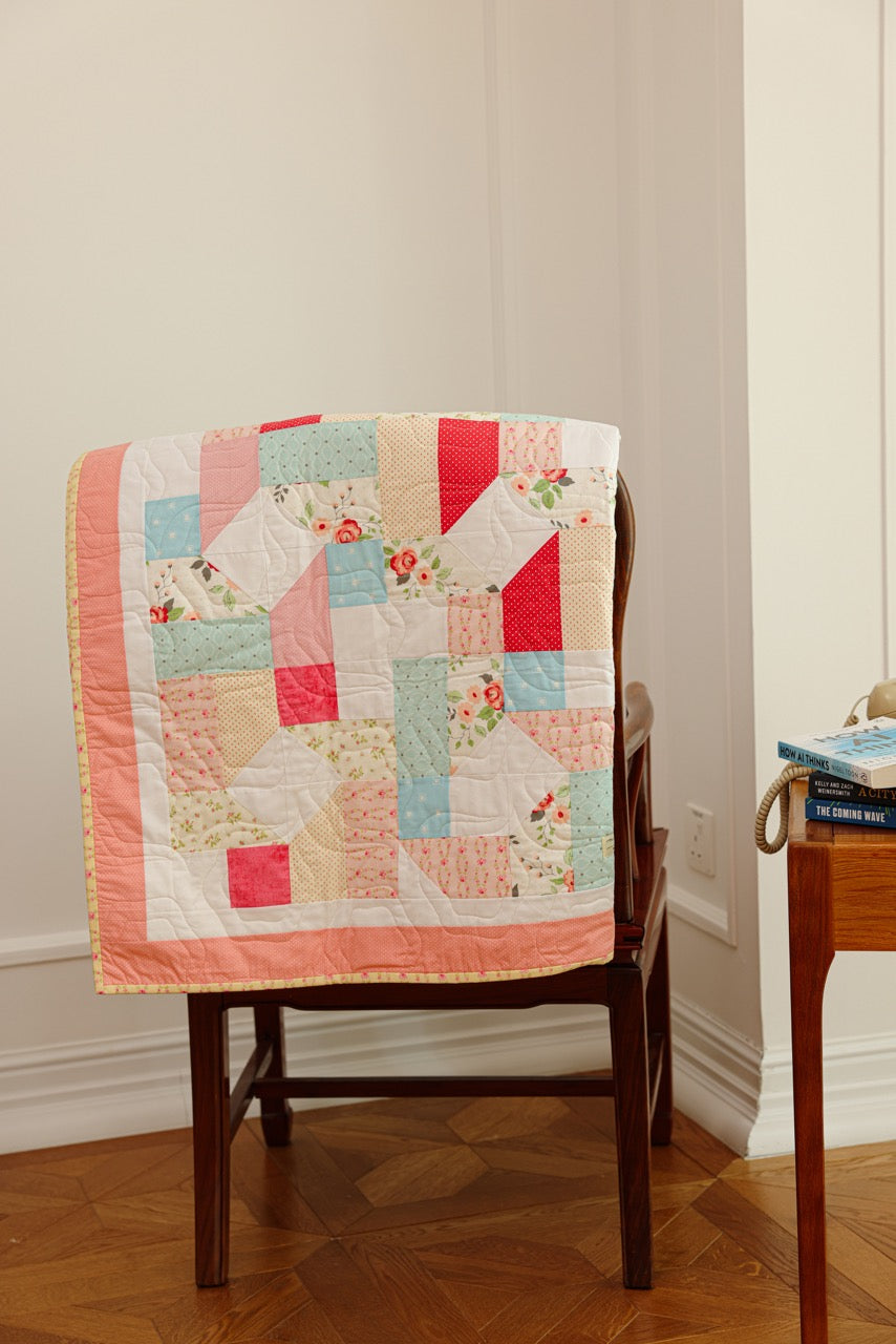 Lap Size - Pinks & Blues Quilt