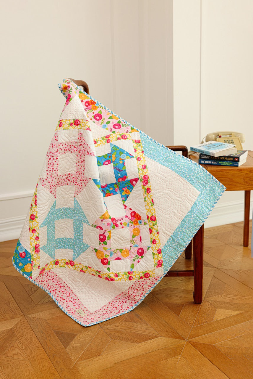 Crib Size - Colorful Vases Quilt