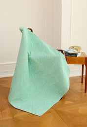Crib Size - Squares In Turquoises Quilt