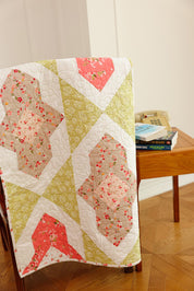 Crib Size - Flower in Whites Quilt