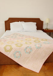 Lap Size - Pink Hexagons Quilt