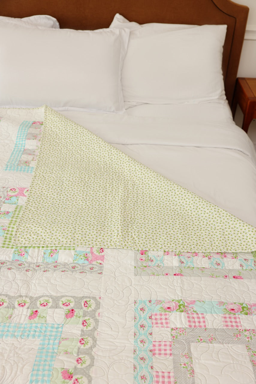 Twin Size - Squares in Squares Quilt